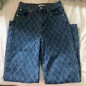 Adika textured pattern jeans